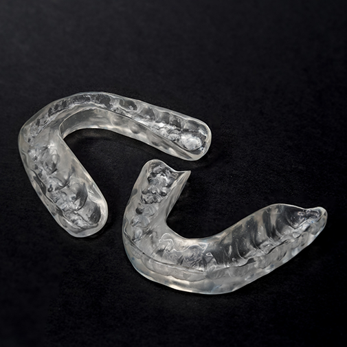 Two clear nightguard trays